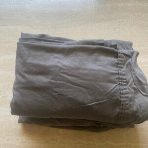 Twin/Twin XL Solid Performance 400 Thread Count Sheet Set Dark Gray - Threshold